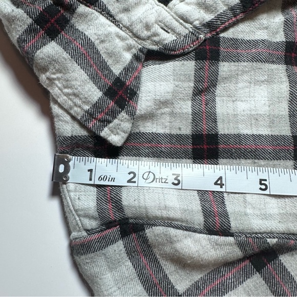 Lee Riders Flannel Insulated Button Down Plaid Shirt Shacket White size XL - Picture 7 of 8